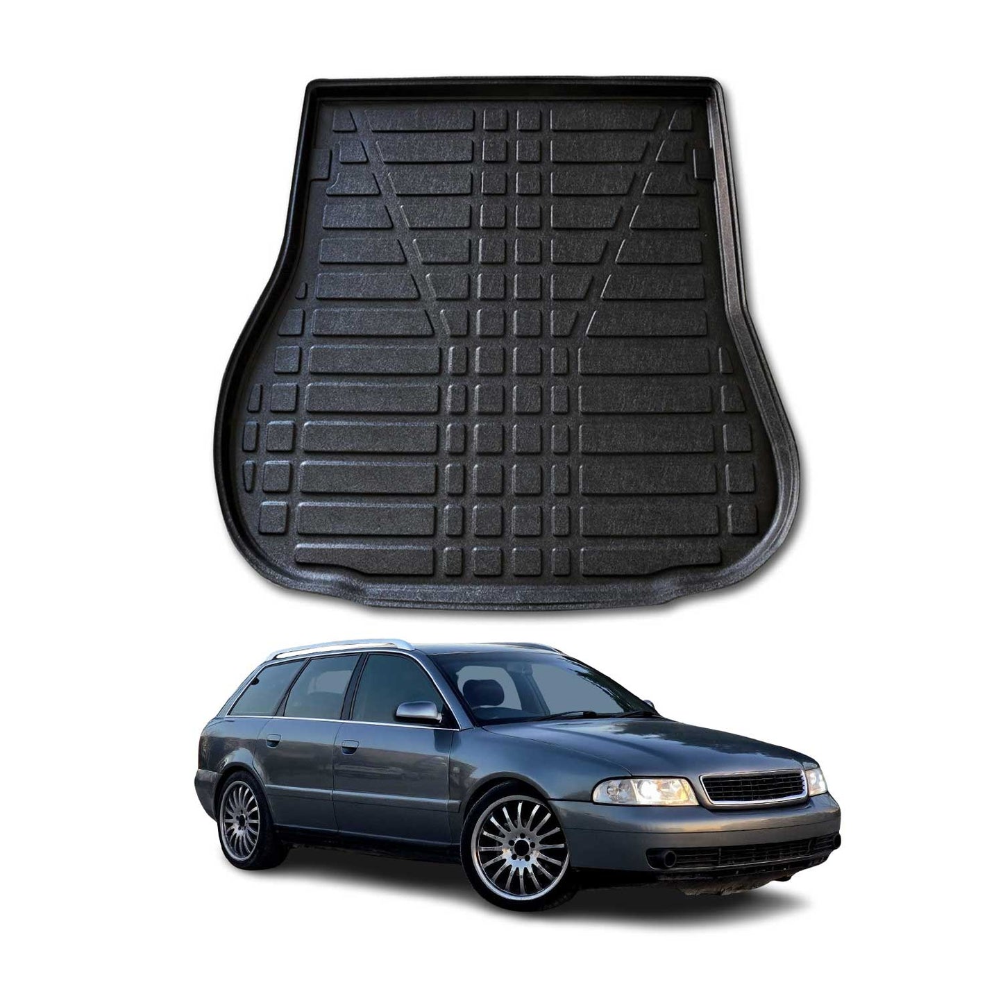 Protecție portbagaj/cargo pentru Audi A4 B5 Avant 1994-2001, cauciuc TPE, negru