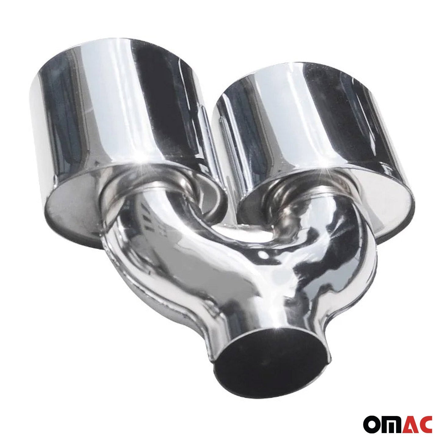 Auspuffblende Links Edelstahl Chrompuffanlage Endrohre Endstücke ø63 mm