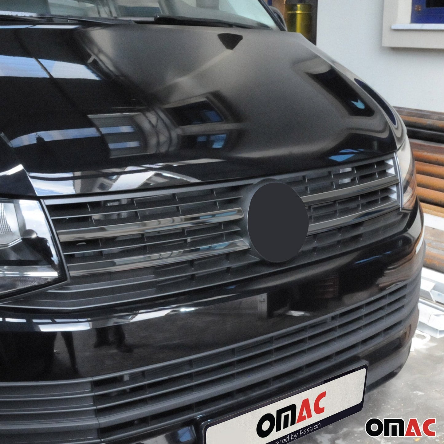 Kühlergrill Leisten Grillleisten für VW T6 Transporter 2015-19 Pre-FL Dunkel 4x