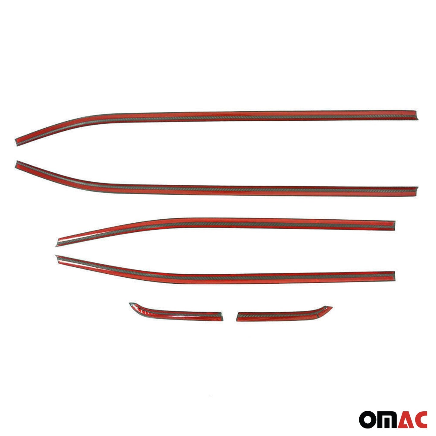 Benzi decorative pentru geamuri Jeep Renegade 2014-2024, oțel inoxidabil cromat, 6 bucăți