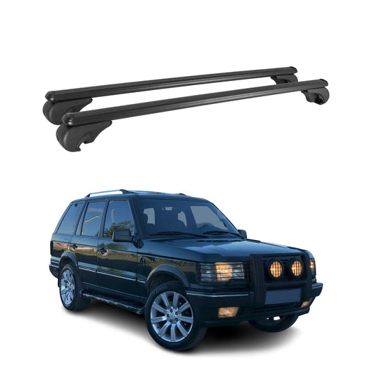 Portbagaj de plafon pentru Range Rover 1994-2002 75kg aluminiu negru 2 buc