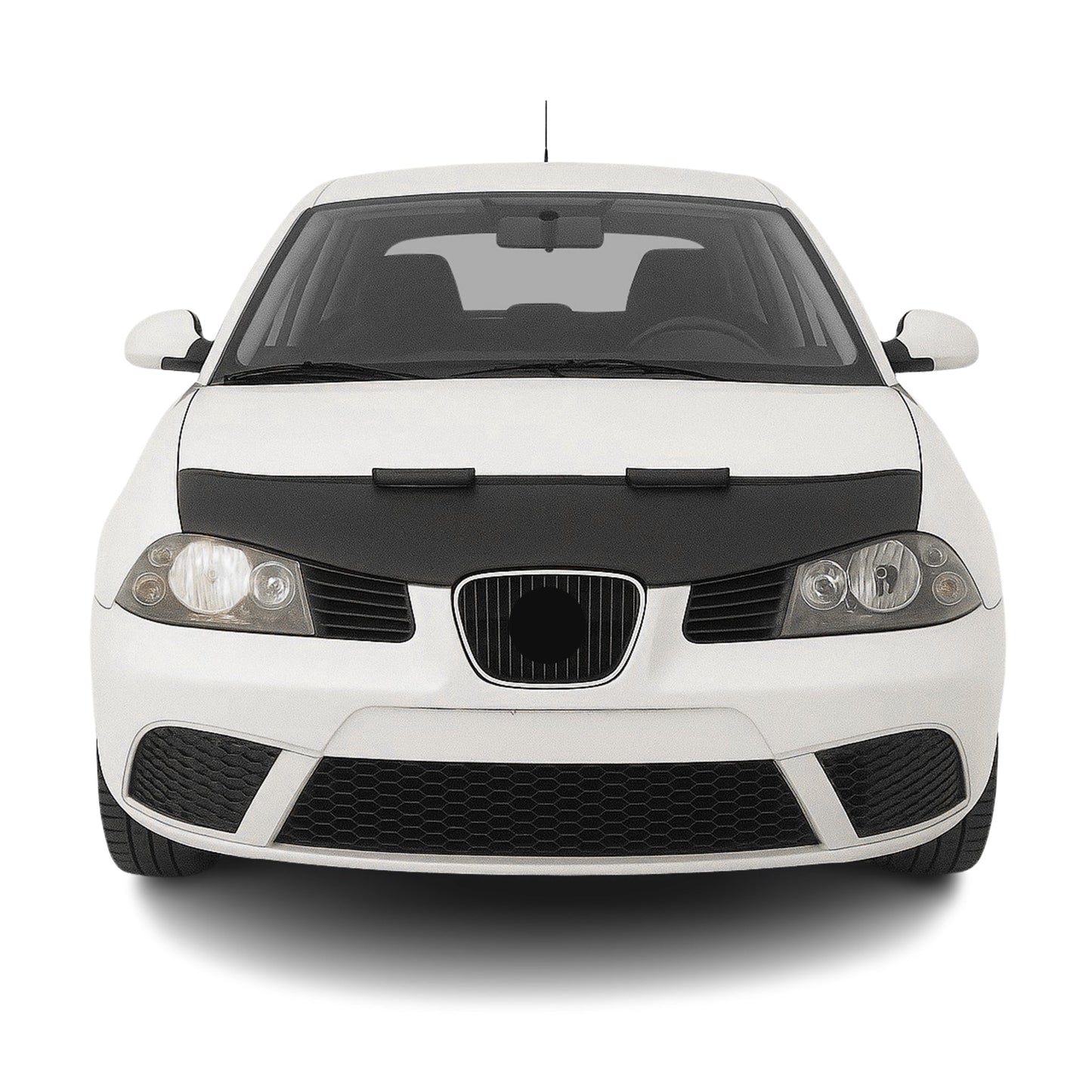 Haubenbra Steinschlagschutz Bonnet Bra für Seat Ibiza 2002-2008 Schwarz Halb