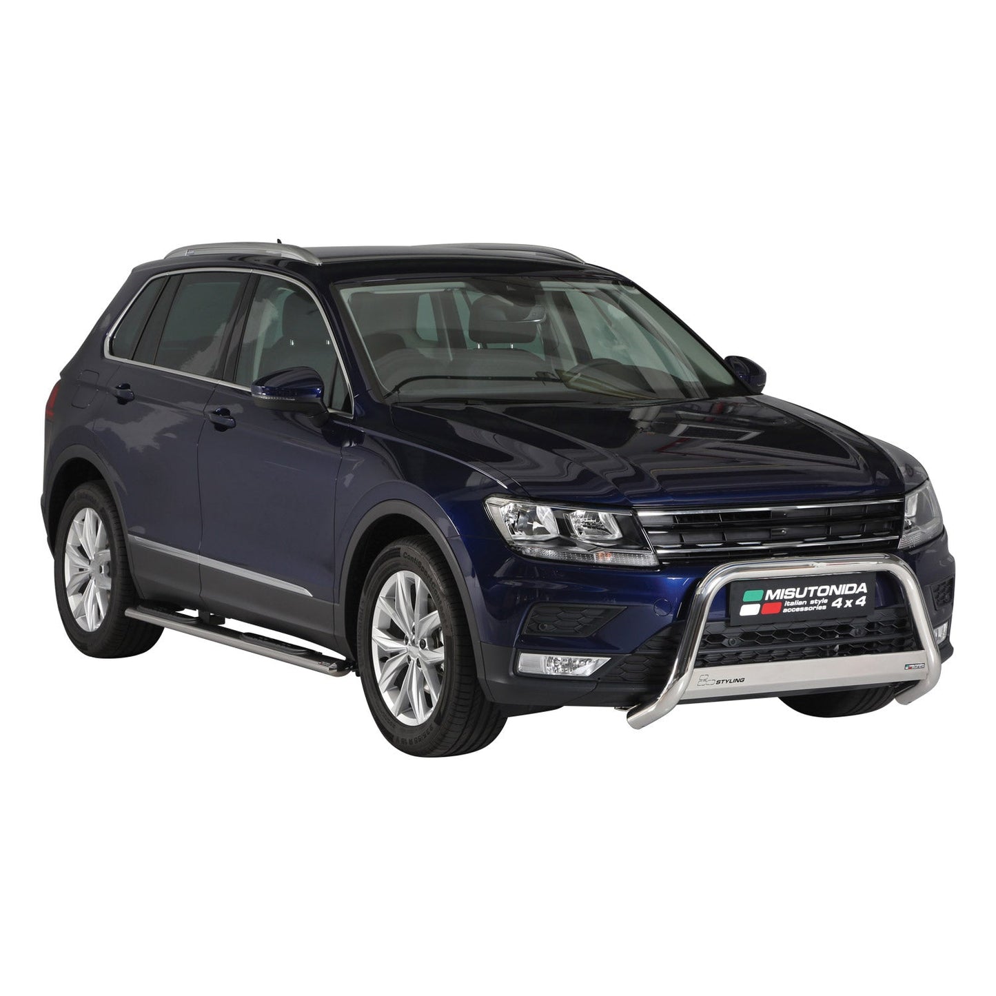 Bară de protecție/buton față pentru VW Tiguan Allspace 2016-2024 ø63mm oțel argintiu