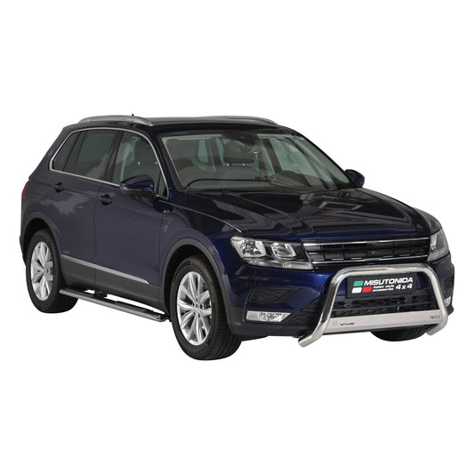 Bară de protecție/buton față pentru VW Tiguan Allspace 2016-2024 ø63mm oțel argintiu