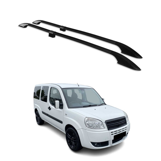 Dachreling Dachgepäckträger Relingträger für Fiat Doblo 2000-2010 L2 Alu Schwarz