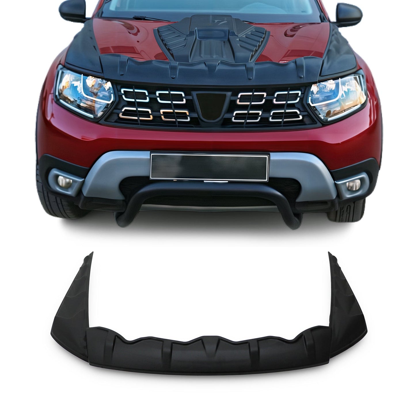 Motorhaube Deflektor Insekten Steinschlagschutz für Dacia Duster 2018-2024 3tlg