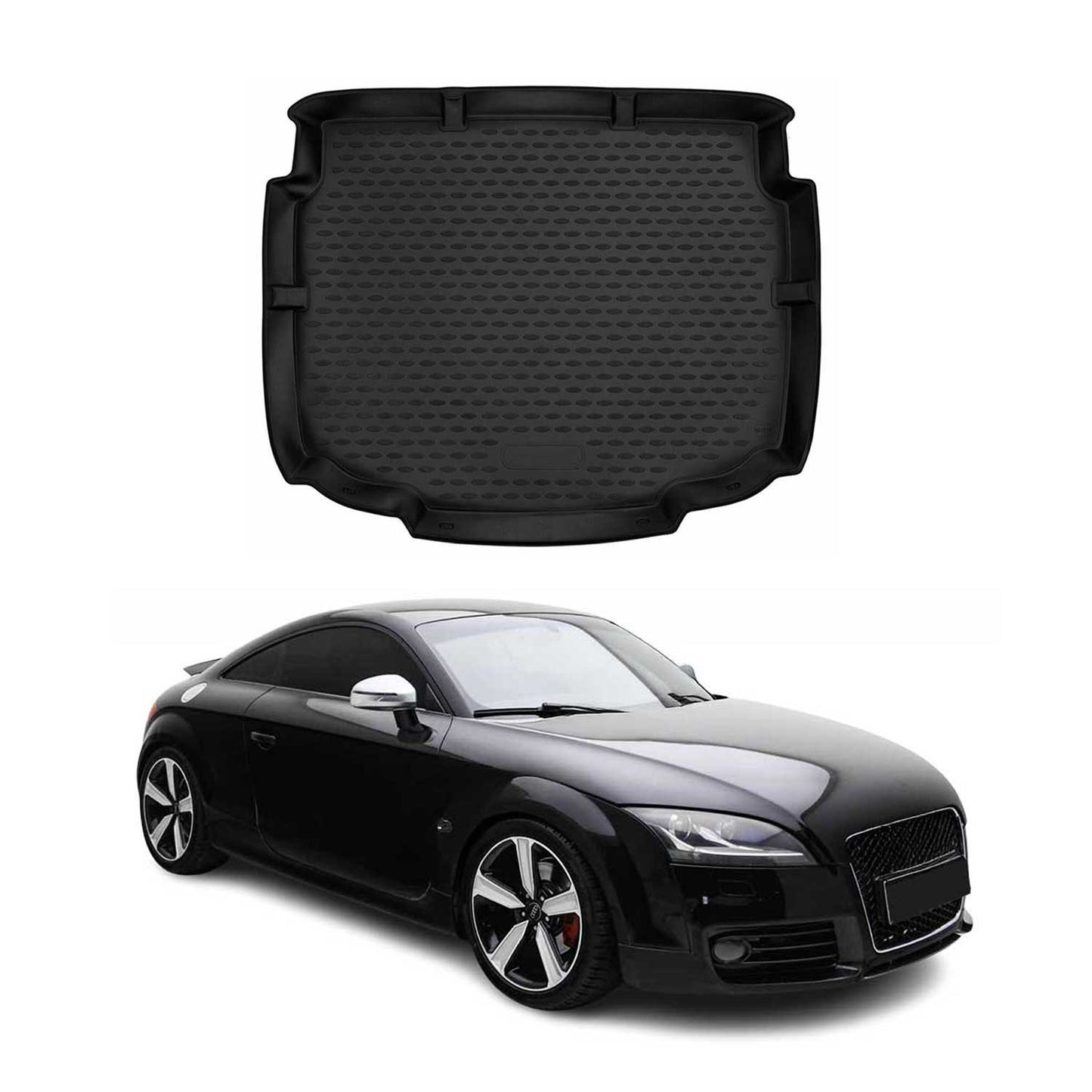 Covoraș portbagaj/tapițerie portbagaj pentru Audi TT MK2 8J 2006-2014, cauciuc TPE, negru