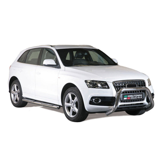Praguri/praguri laterale din oțel inoxidabil pentru Audi Q5 8RB 2008-2017, argintii