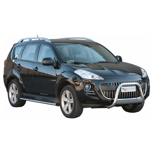 Bară de protecție/buton față pentru Peugeot 4007 2008-2012 ø63mm oțel argintiu protecție