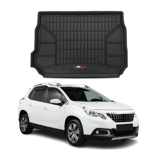 OMAC Gummi Kofferraumwanne für Peugeot 2008 2013-2019 TPE Laderaumwanne Schwarz