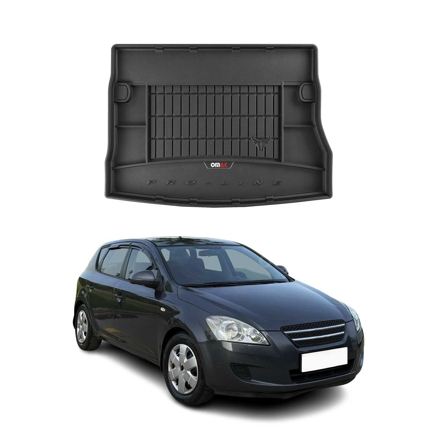 Gumowa wykładzina bagażnika OMAC do Kia Ceed 2006-2012 TPE Cargo Liner Black