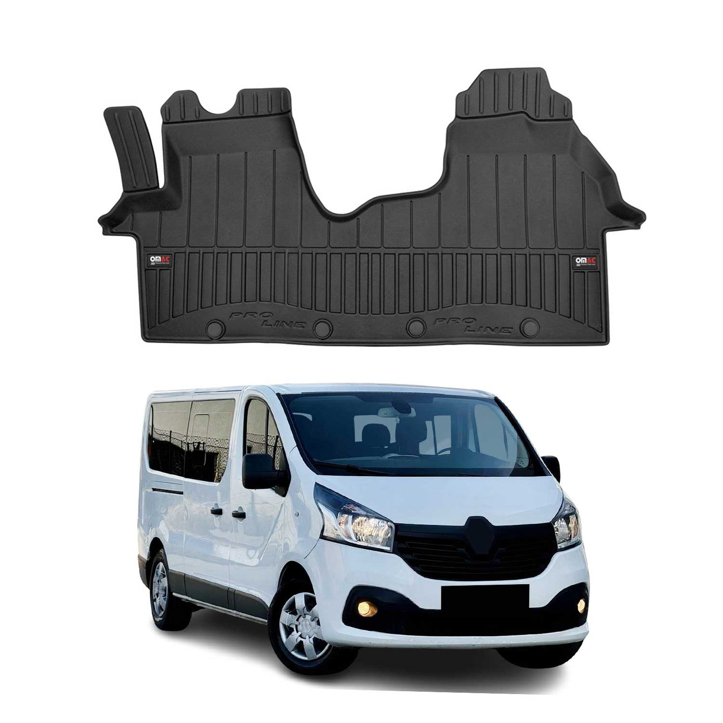 Covorașe auto Renault Trafic 2014-2025, TPE, negre, 1 buc.