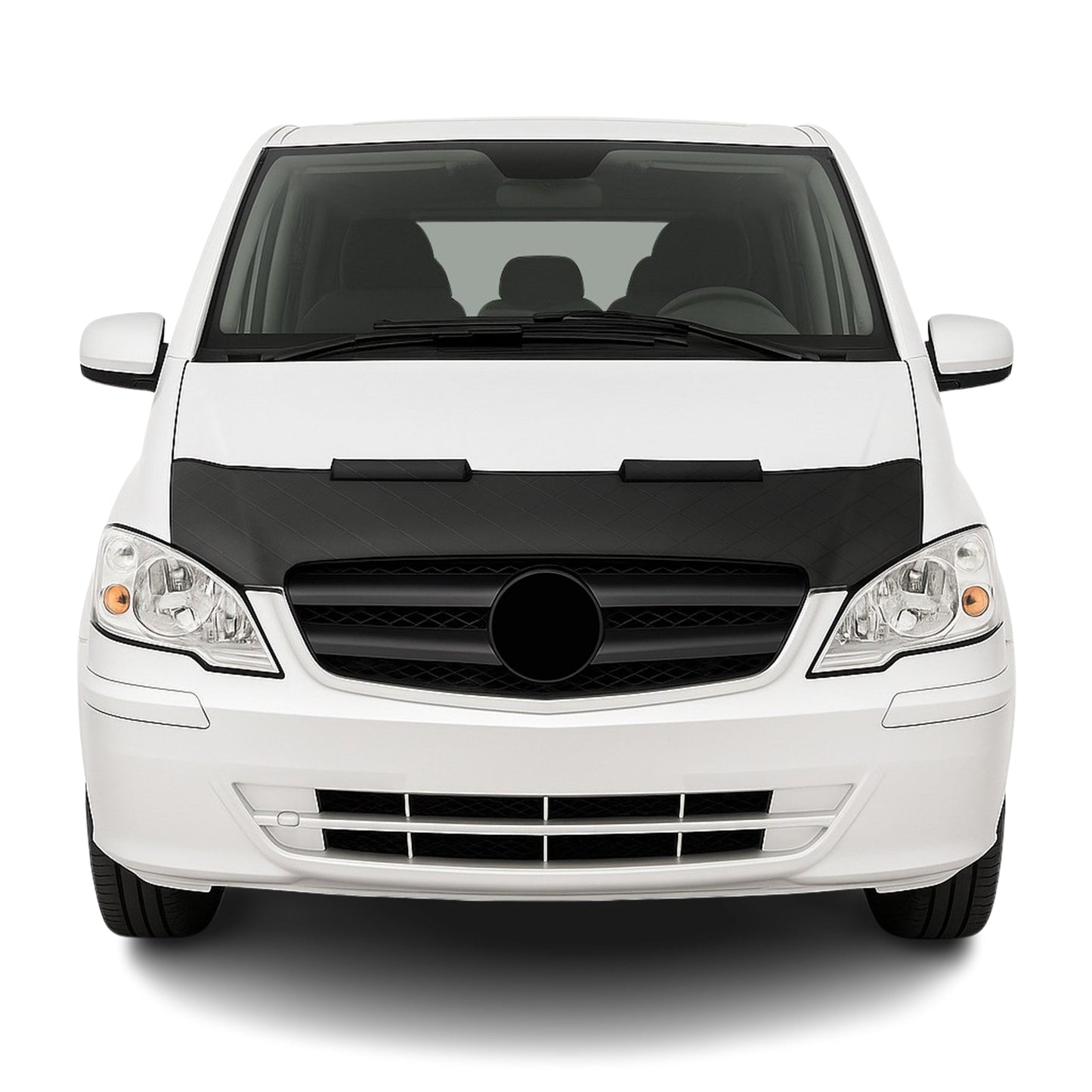 Schwarz Haubenbra Steinschlagschutz für Mercedes Vito W639 2003-2014 Halb