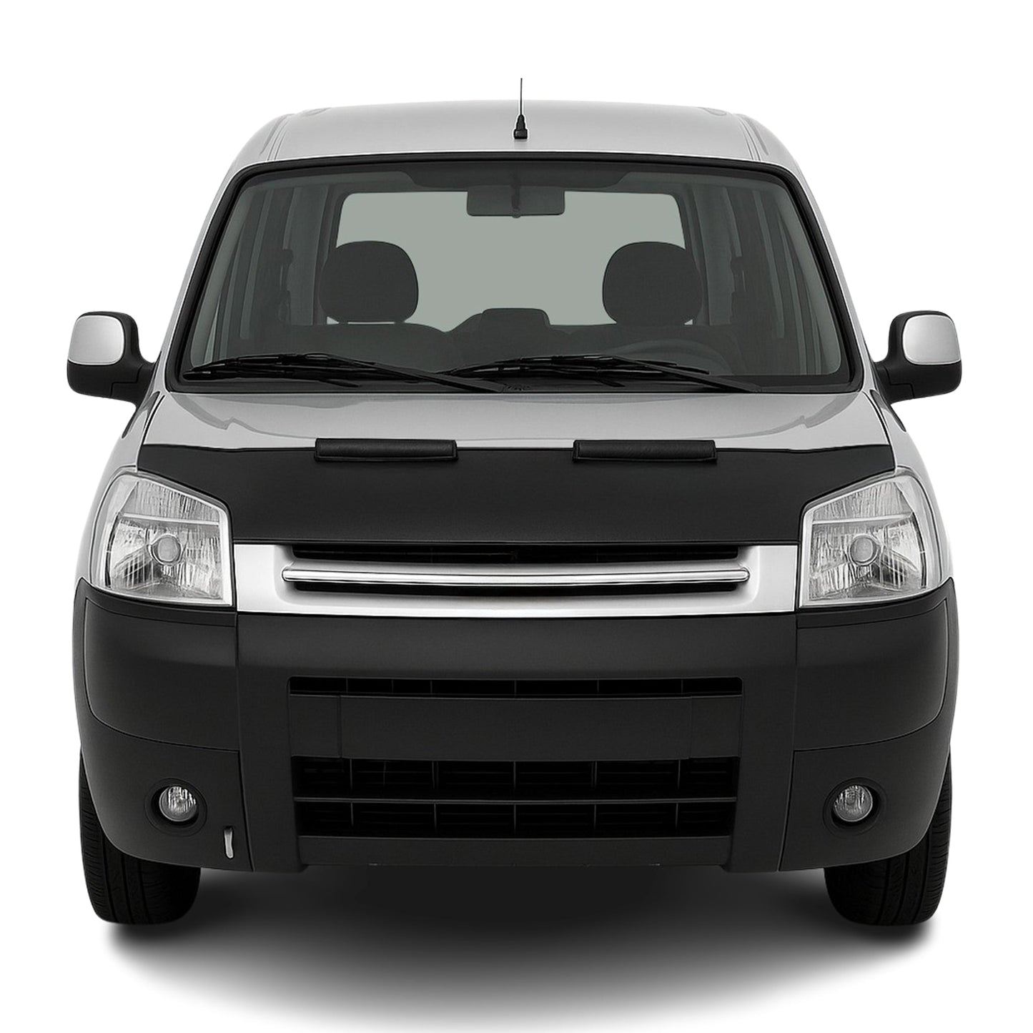 Haubenbra Steinschlagschutz für Peugeot Partner Citroen Berlingo Schwarz Halb