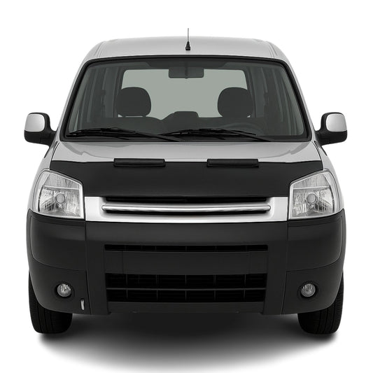 Haubenbra Steinschlagschutz für Peugeot Partner Citroen Berlingo Schwarz Halb