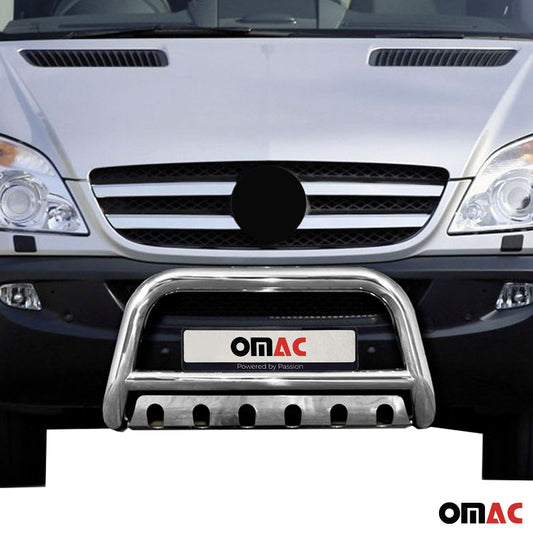 Bară de protecție/buton față pentru Mercedes Sprinter 906 2006-2018, omologată ABE, oțel, argintiu