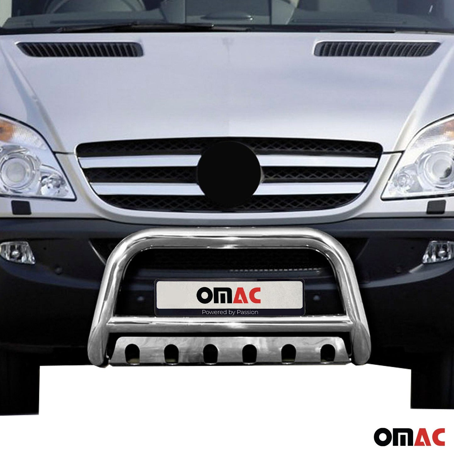 Bară de protecție/buton față pentru Mercedes Sprinter 906 2006-2018, omologată ABE, oțel, argintiu