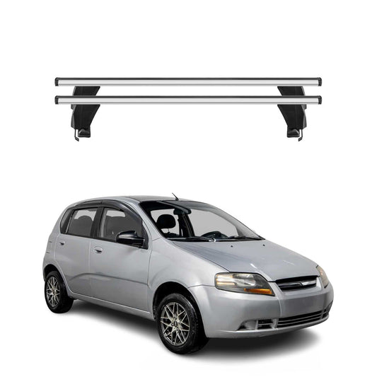 Menabo Dachträger Grundtäger für Chevrolet Aveo T250 2005-2011 50kg Alu Grau 2x