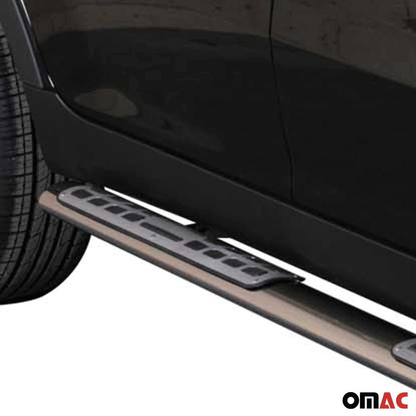 Edelstahl Seitenschweller Schwellerrohre für Ssangyong Korando 2011-2019 Silber