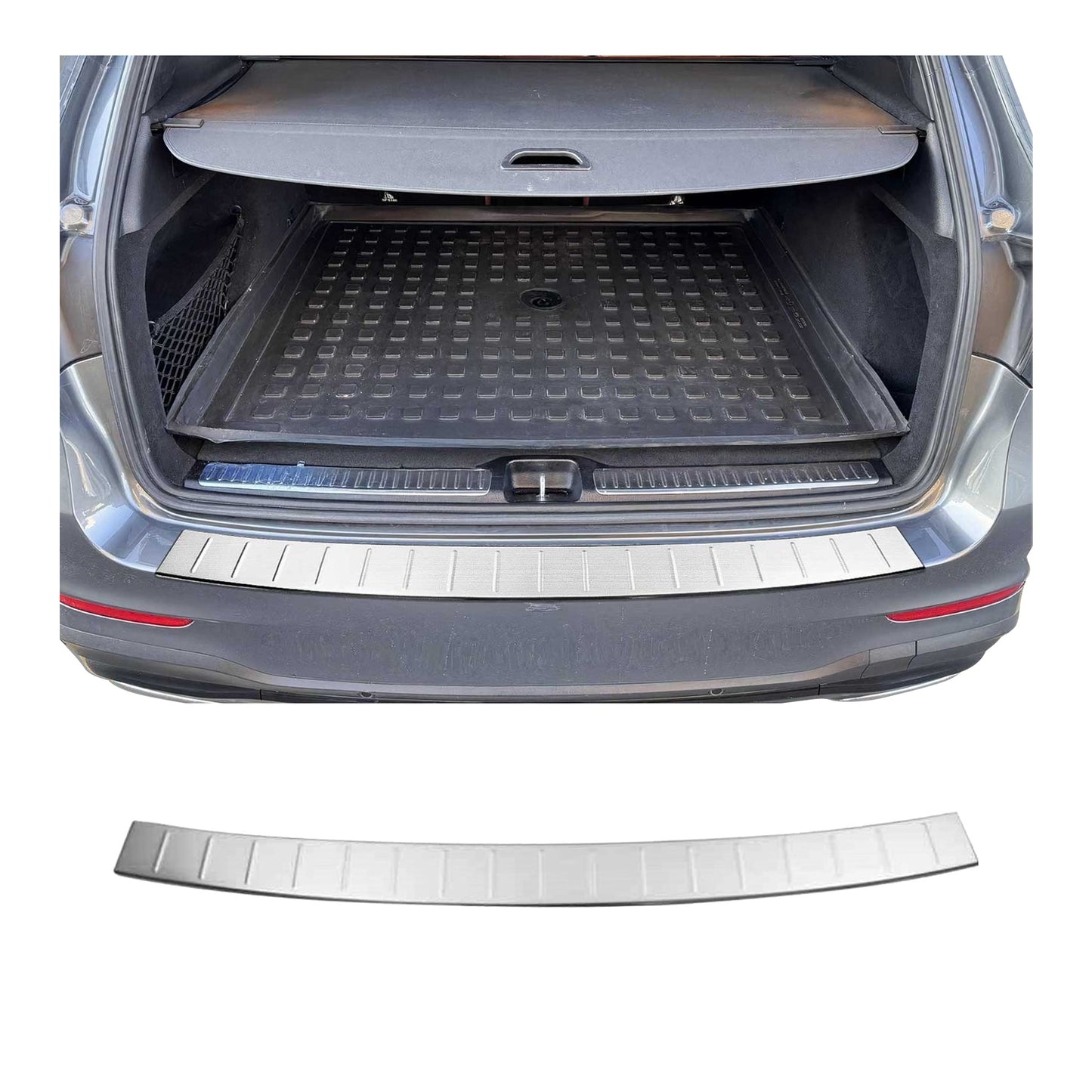 Ladekantenschutz Stoßstangenschutz für Mercedes GLC X253 2015-25 Chrom Gebürstet