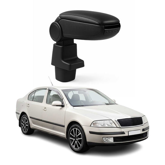 Mittelarmlehne Armlehne für Skoda Octavia 2004-2013 PU-Leder ABS Schwarz