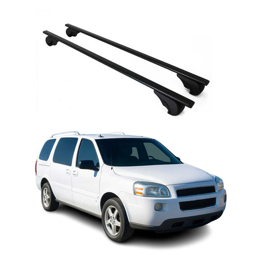 Portbagaj de plafon pentru Chevrolet Uplander 2005-2009 75kg, negru metalic, 2 buc.