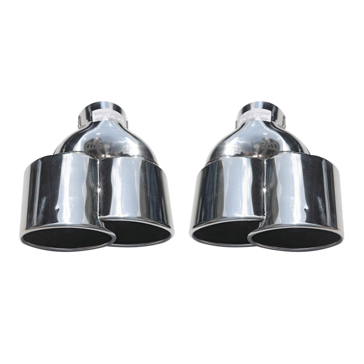 Ornamente cromate pentru evacuare 190*80 oțel inoxidabil argintiu dreapta și stânga 2 buc