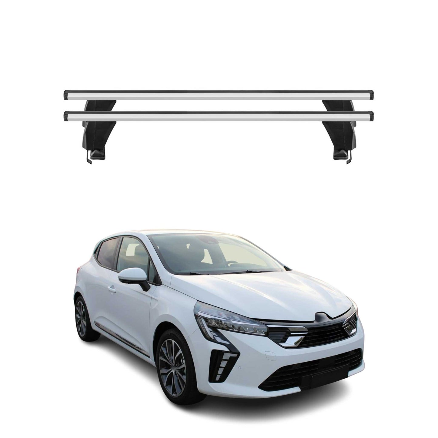 Portbagaj Menabo pentru Mitsubishi Colt VII hatchback 2023-2025, aluminiu, gri, set 2 piese