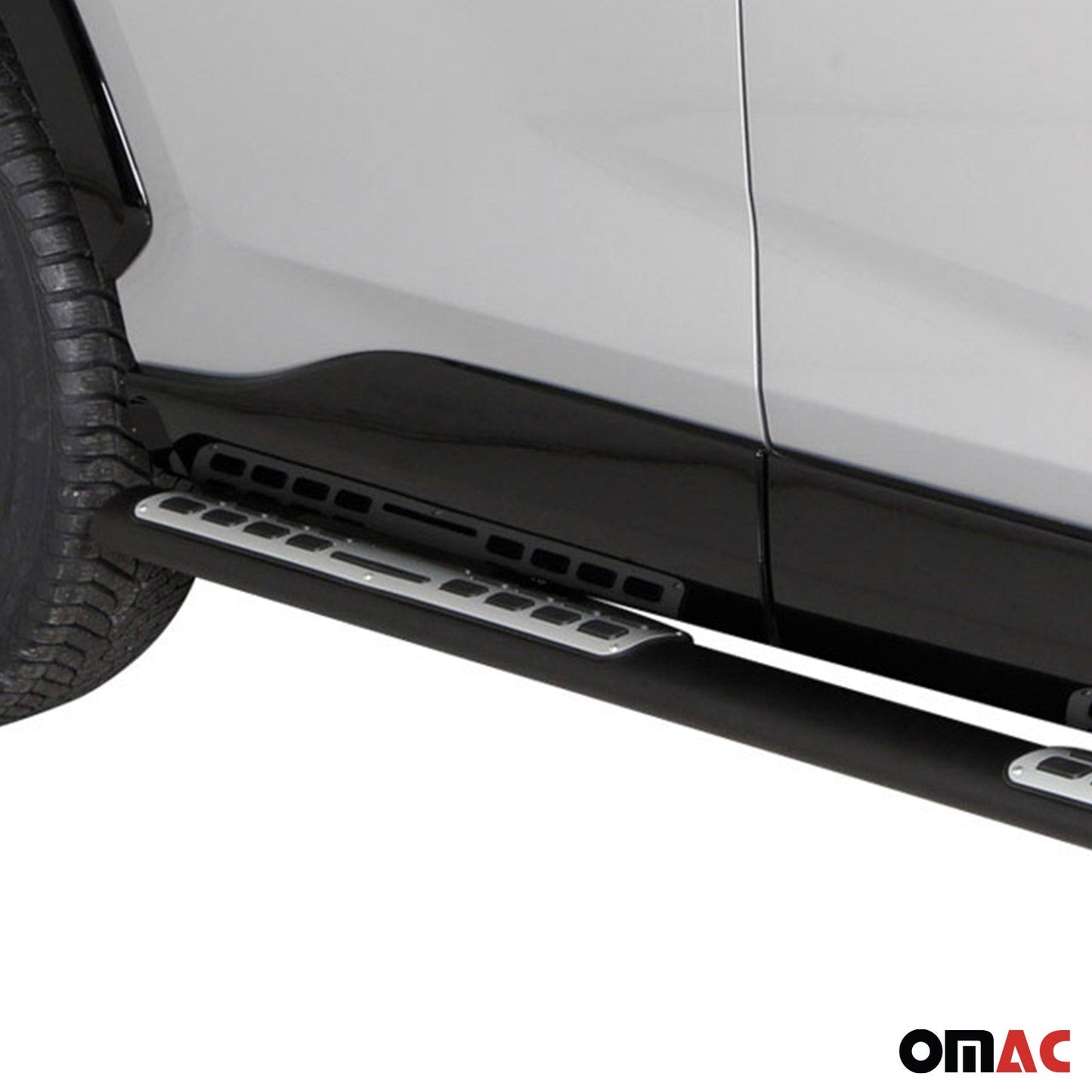 Stahl Seitenschweller Schwellerrohre für Ford Connect 2014-2020 Silber