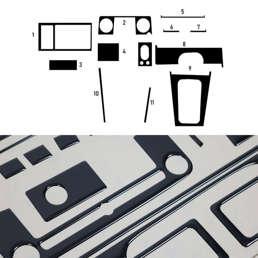 Innenraum Dekor Cockpit für BMW 3er E30 1982-1994 Piano Schwarz Optik 11tlg