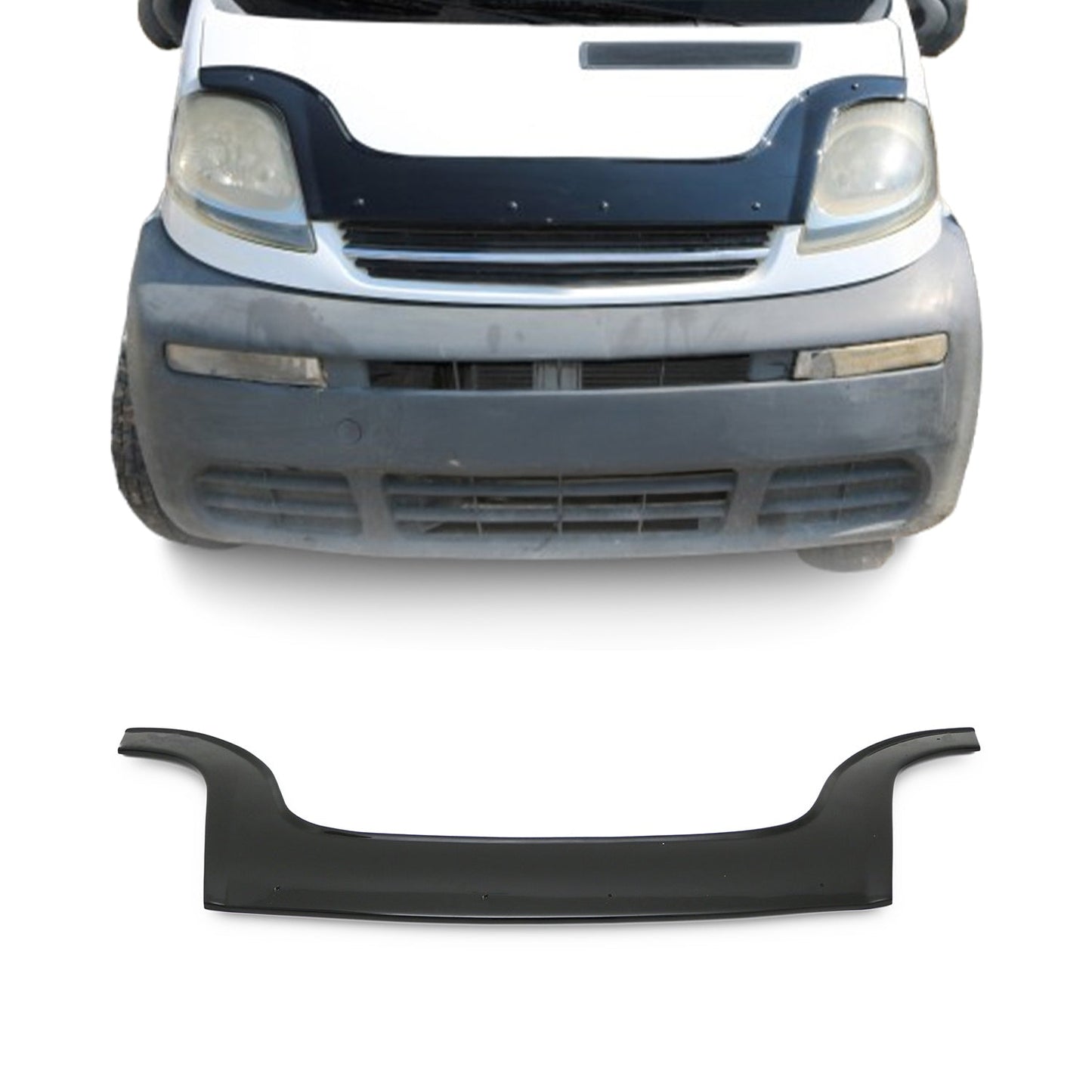 Motorhaube Deflektor Insektenschutz für Renault Trafic 2001-2014 Dunkel