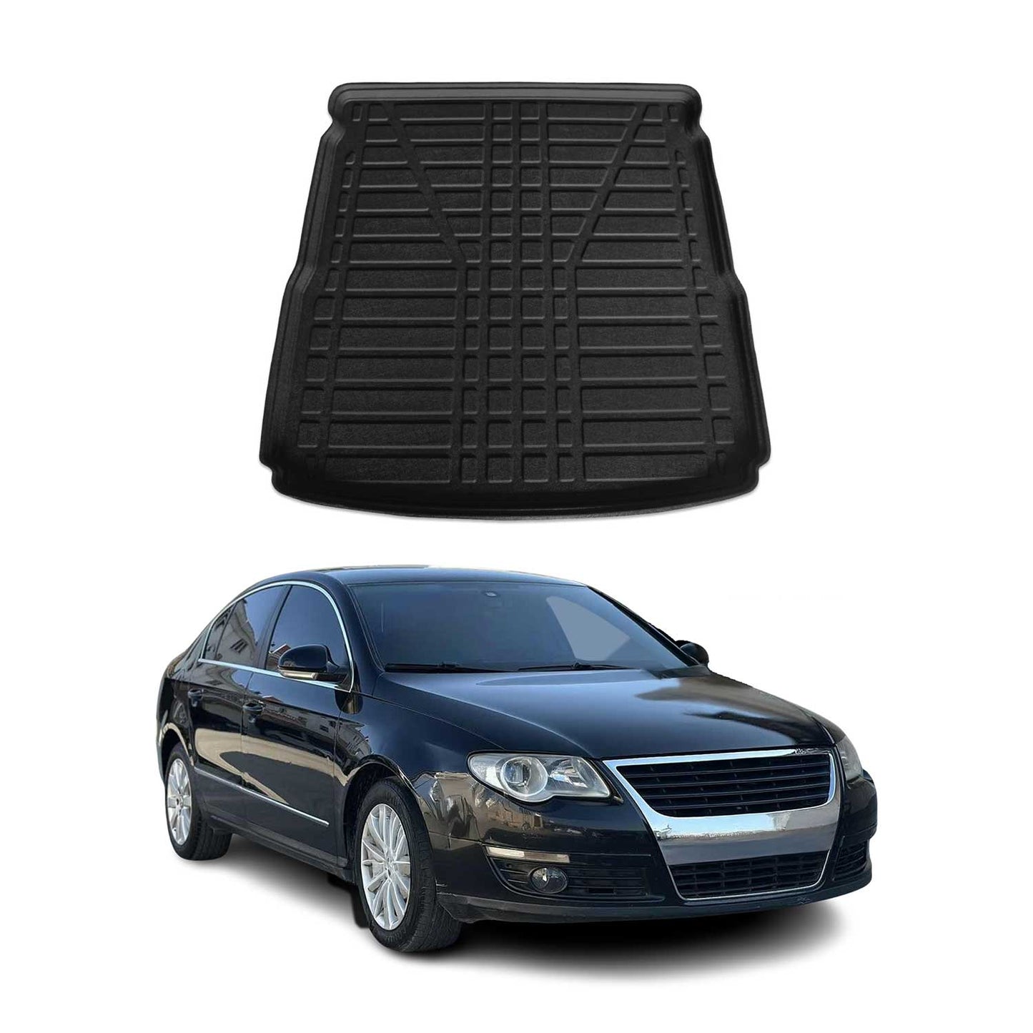 Kofferraumwanne Laderaumwanne für VW Passat 2005-2010 Stufenheck Gummi TPE
