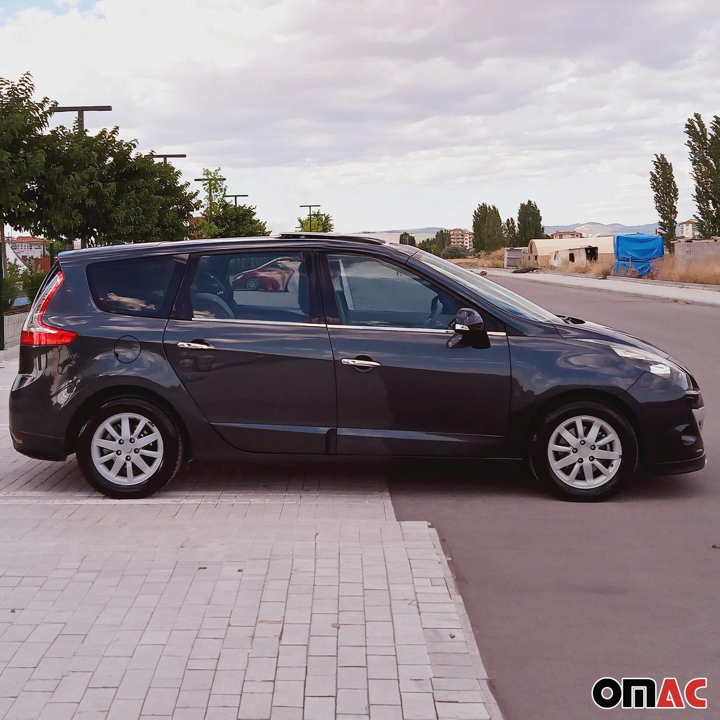 Benzi decorative pentru geamuri Renault Grand Scenic 2009-2013, oțel inoxidabil cromat, 4x