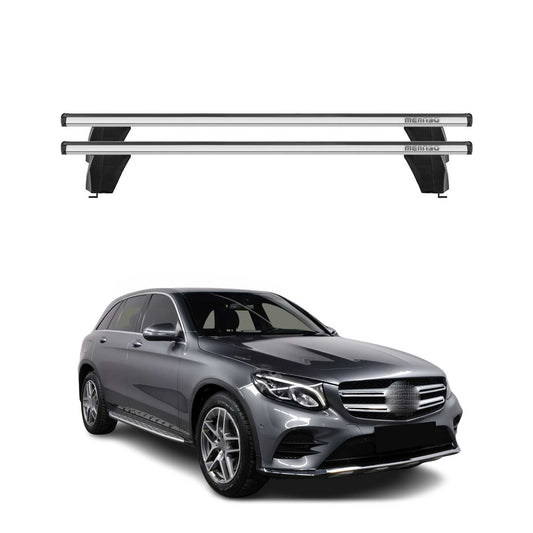 Menabo Dachträger Grundtäger für Mercedes GLC C253 2015-2020 75kg Alu Silber 2x