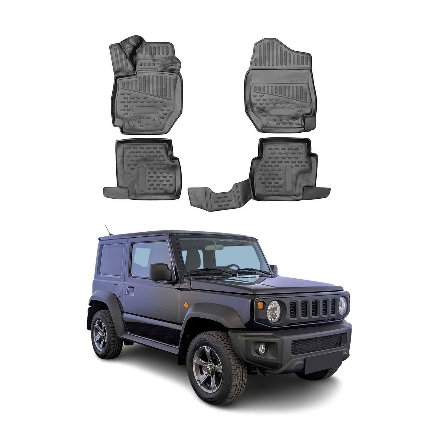 2018-2021 Suzuki Jimny Fußmatten TPE Schwarz 4 tlg