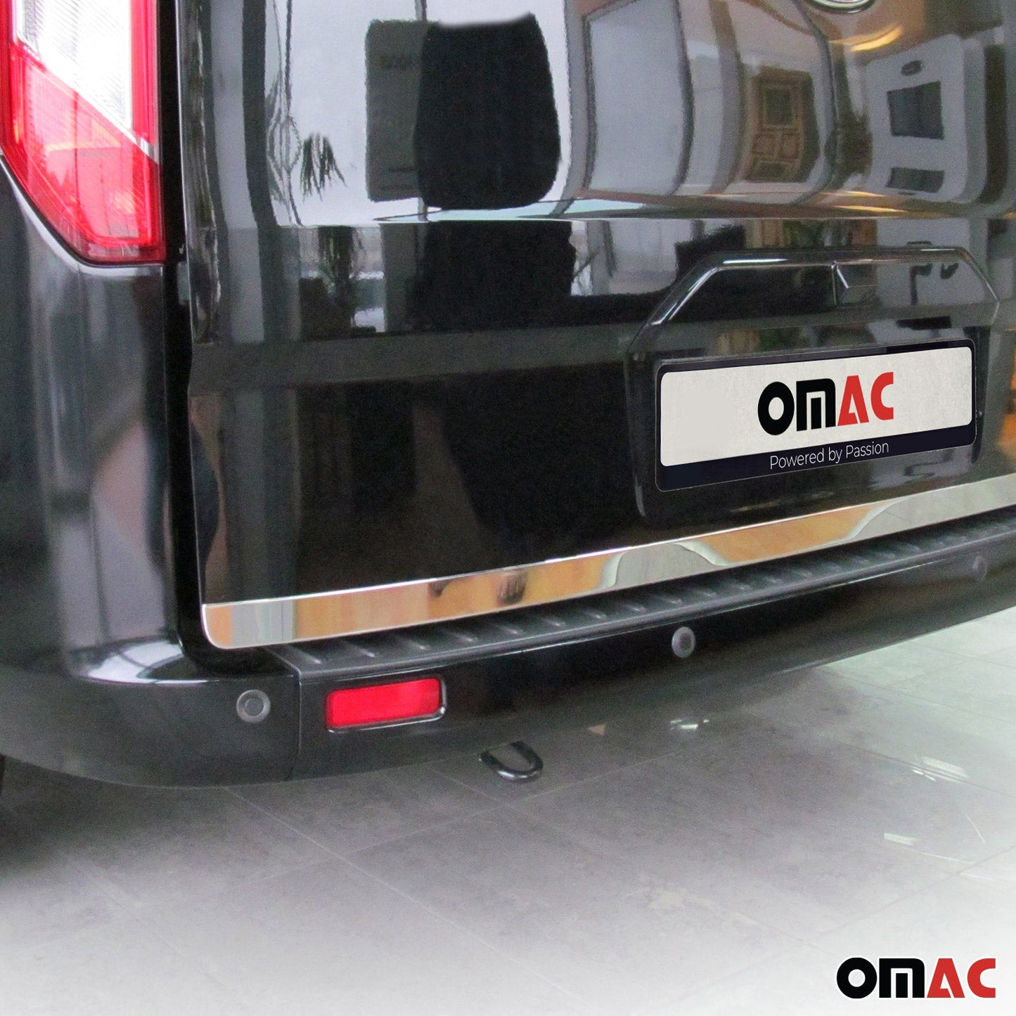 Ornamente prag portbagaj, ornamente prag spate pentru Ford Transit Tourneo Custom, partea inferioară din oțel inoxidabil