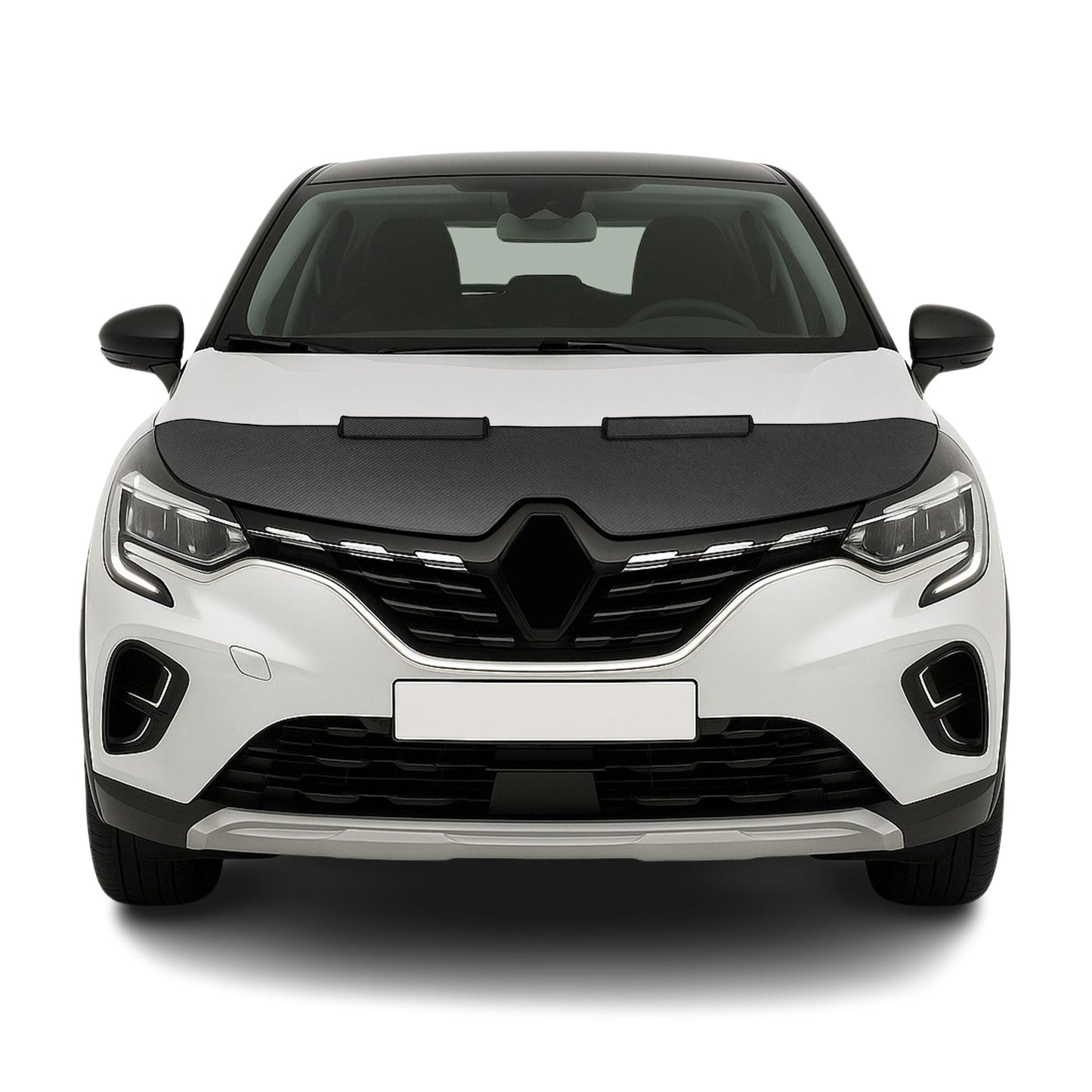 Haubenbra Steinschlagschutz Bonnet Bra für Renault Captur 2013-2019 Carbon Halb