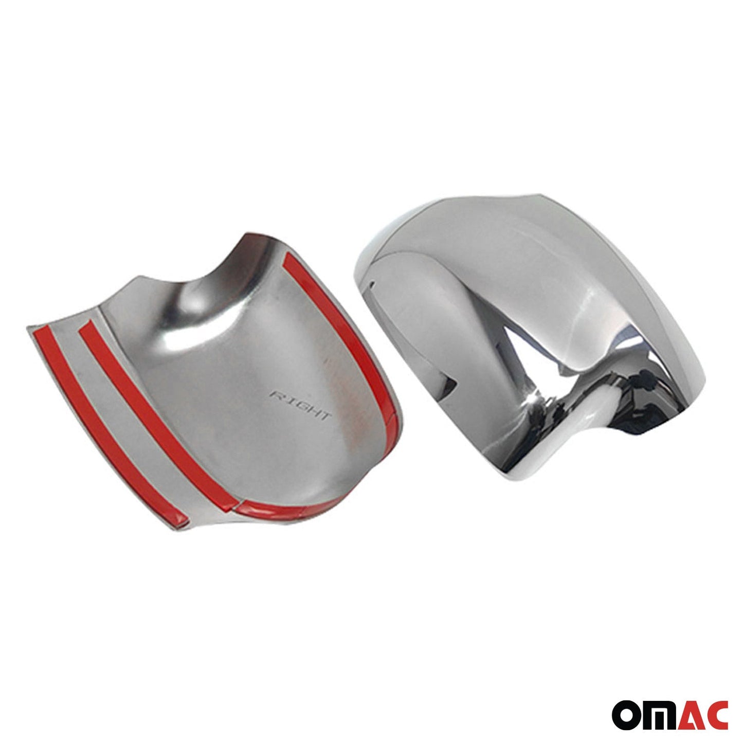 Spiegelkappen Spiegelabdeckung für Renault Thalia Symbol Edelstahl Silber 2tlg