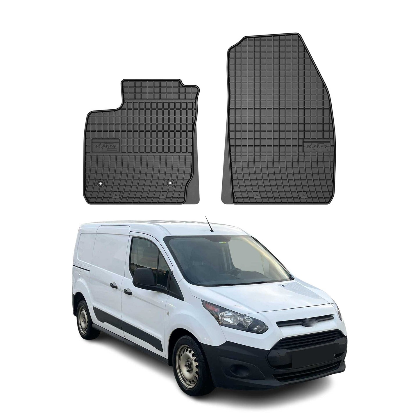 2014-2023 Ford Courier Fußmatten Gummi Schwarz 2 tlg