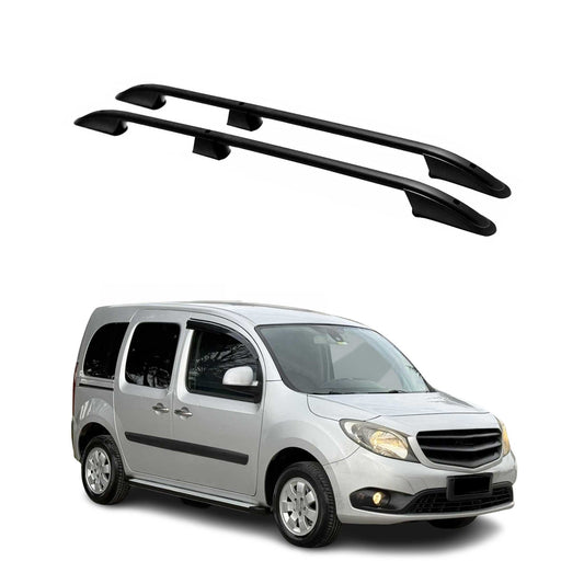 Dachreling Dachgepäckträger für Mercedes Citan 2012-2021 Kurzer Alu Schwarz