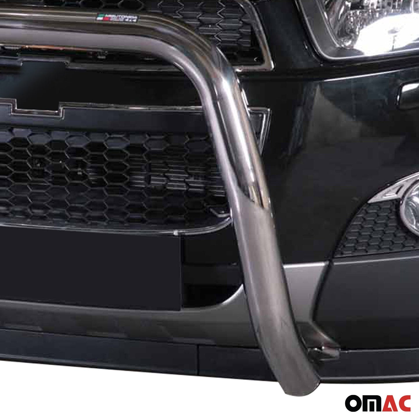 Bară de protecție/buton față pentru Chevrolet Captiva 2011-2016 ø76mm oțel argintiu
