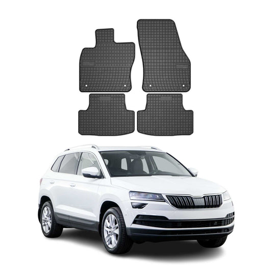 2017-2025 Skoda Karoq Fußmatten TPE Schwarz 4 tlg