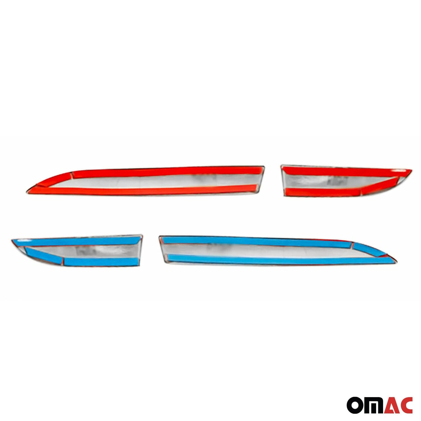 Rücklicht Leisten Heckleuchte für Renault Clio 2012-2019 Schrägheck Edelstahl 4x