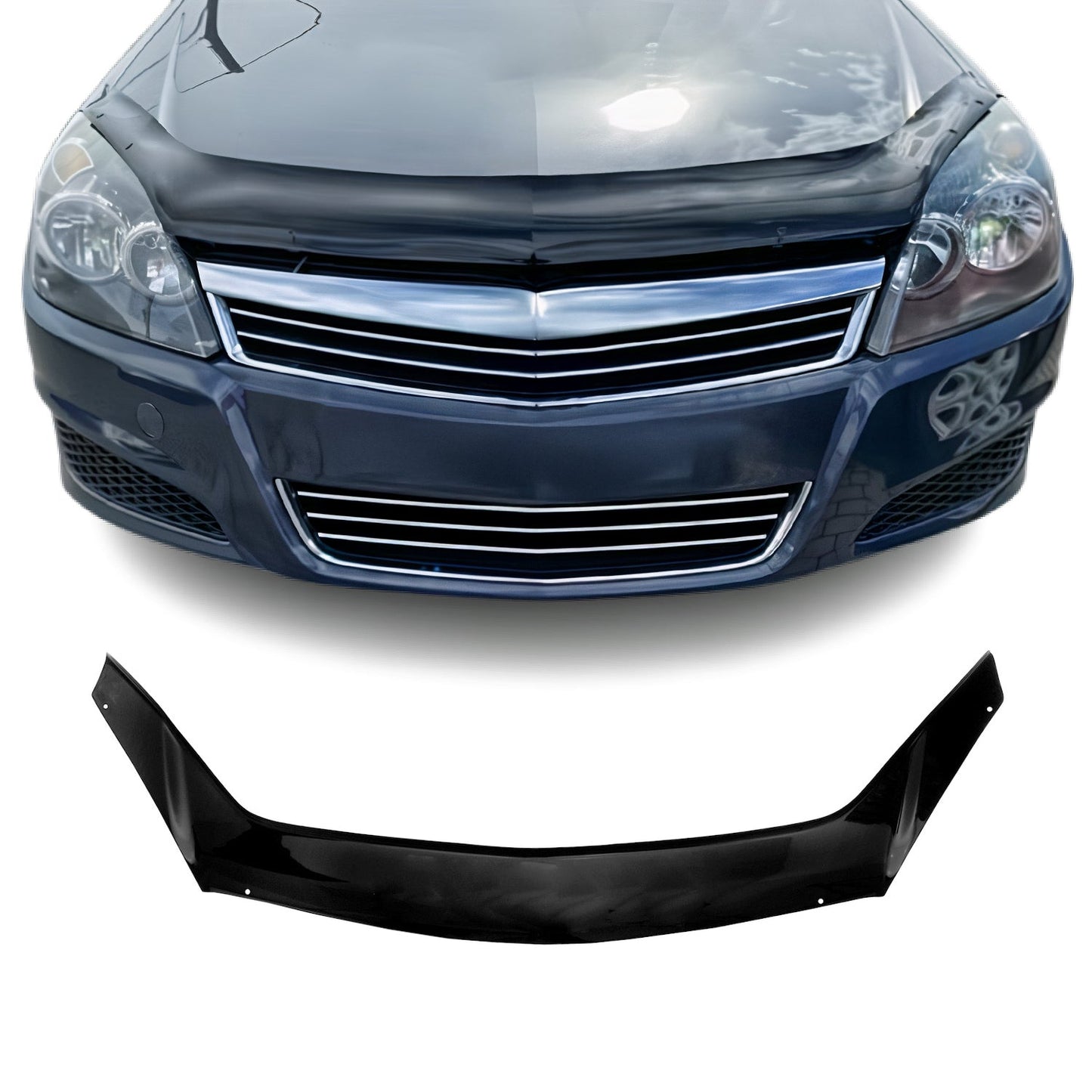 Motorhaube Deflektor Insekten Steinschlagschutz für Opel Astra H 2004-10 Dunkel