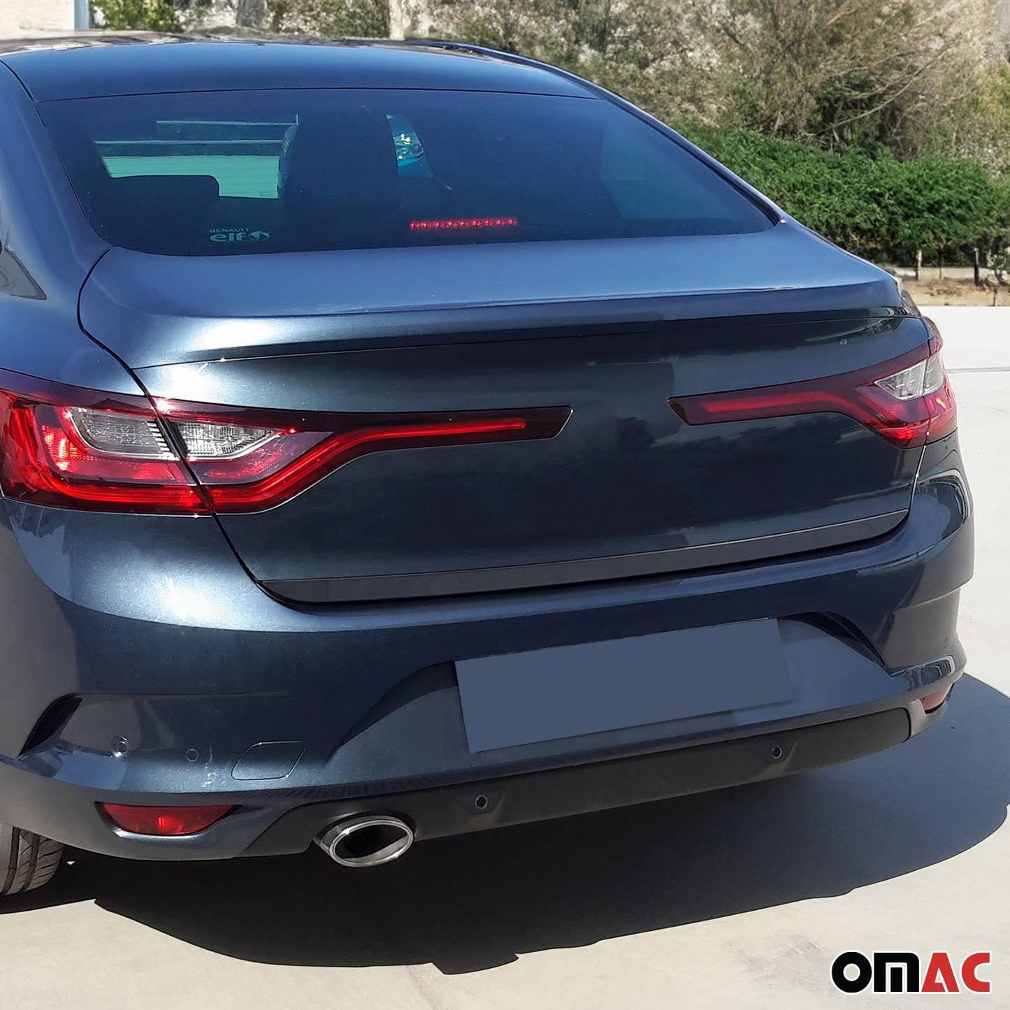 Kofferraumleiste Heckklappe Leiste für Renault Megane Edelstahl Dunkel 1tlg