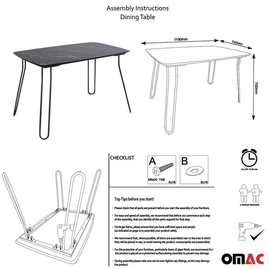 4x Fuße Beine für Tisch Metallbeine Stützfüße Möbelfüße Tischbeine Schwarz
