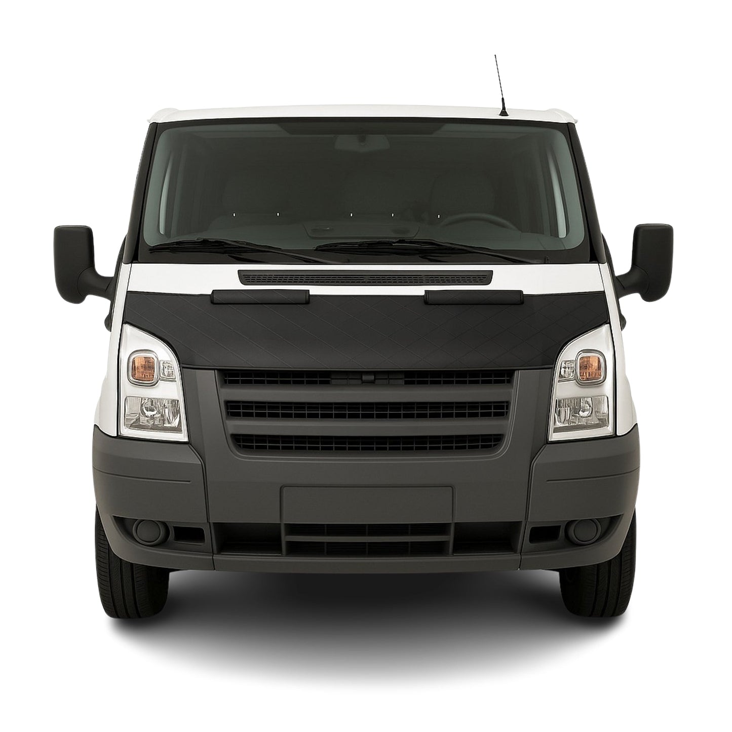 Haubenbra Steinschlagschutz für Ford Transit Pre-Facelift 2000-2006 Schwarz Halb