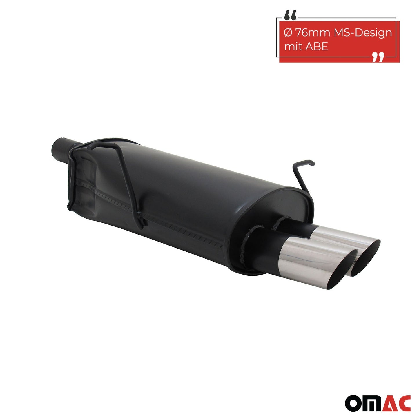 Novus Sportauspuff für BMW E46 1998-2000 2x76mm MS-Design Endschalldämpfer ABE