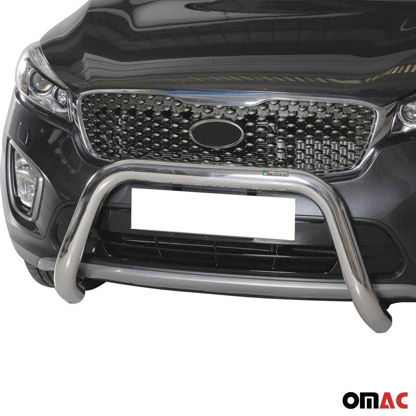 Bară de protecție/buton față pentru Kia Sorento 2014-2017 ø76mm oțel argintiu protecție