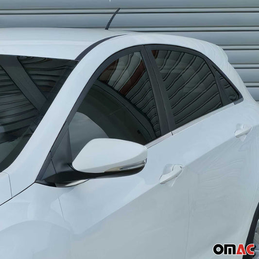 Benzi decorative pentru geamuri Hyundai i30 hatchback 2006-11, oțel inoxidabil cromat, 4 buc.
